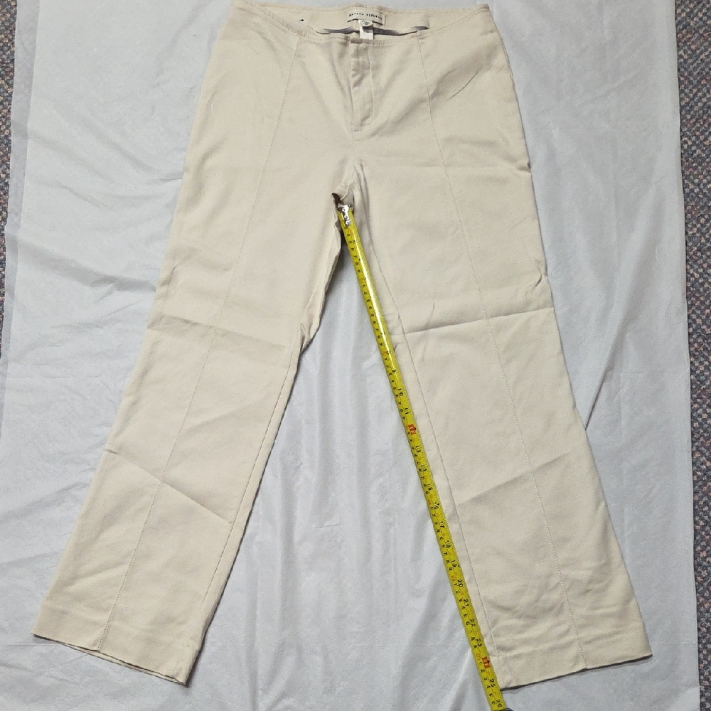 Banana Republic Cream Straight-Leg Trousers